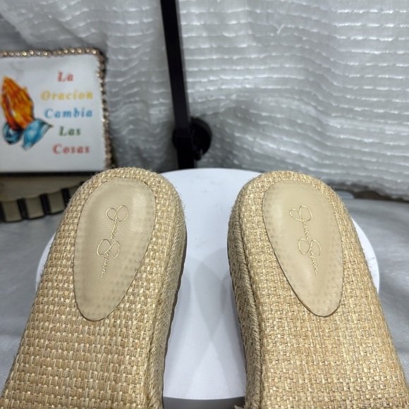 (M5) Jessica Simpson JP-Danalea,raffia and jute sandals with stone studs.Sz 8.5M - Picture 2 of 12